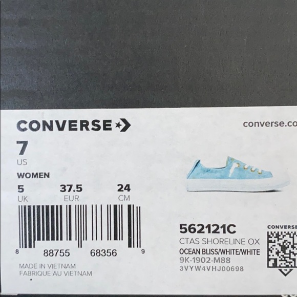 Converse Ctas Shoreline OX Ocean Bliss W AUTHENTIC - Picture 8 of 8